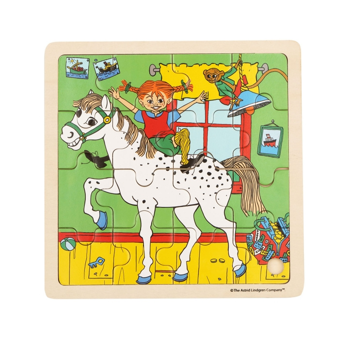 ASTRID LINDGREN Puslespill 16 Pcs Pippi Langstrømpe - Square Horse i gruppen LEKER, BARN OG BABY / Leker / Barnas puslespill hos TP E-commerce Nordic AB (D40533)