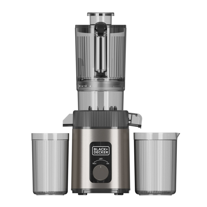 BLACK+DECKER Juicer Slow Juicer 1400W Rustfritt Stål i gruppen HJEM, HUS OG HAGE / Husholdningsapparater / Vann og juice / Juicepresser hos TP E-commerce Nordic AB (D40615)