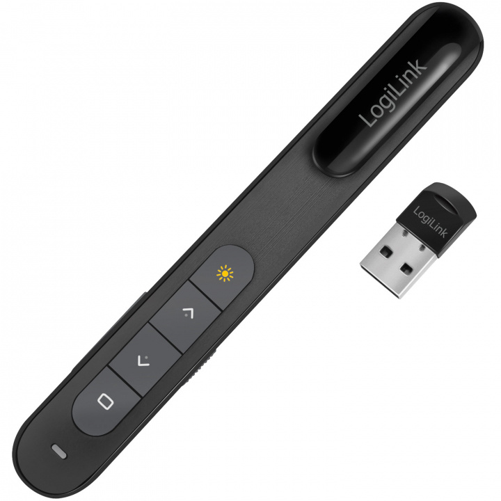 LogiLink Trådlös presentatör med laserpekare Svart i gruppen HJEM, HUS OG HAGE / Smarthus / Smarthussystemer hos TP E-commerce Nordic AB (D40693)