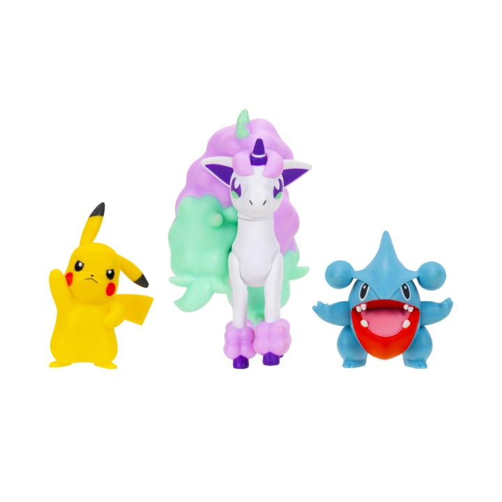 Pokémon Kampfigurer, 3-pakning – Pikachu, Gible og Ponyta (PKW4097) i gruppen LEKER, BARN OG BABY / Leker / Figurer, miniatyrer og tilbehør hos TP E-commerce Nordic AB (D40713)