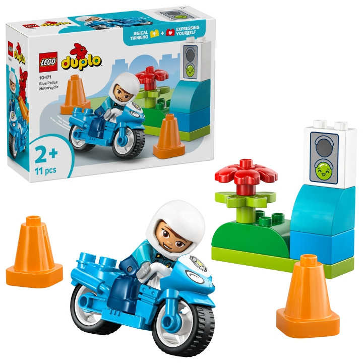 LEGO DUPLO Town – Blå politimotorsykkel (10471) i gruppen LEKER, BARN OG BABY / Leker / Byggeleker / Lego hos TP E-commerce Nordic AB (D40742)