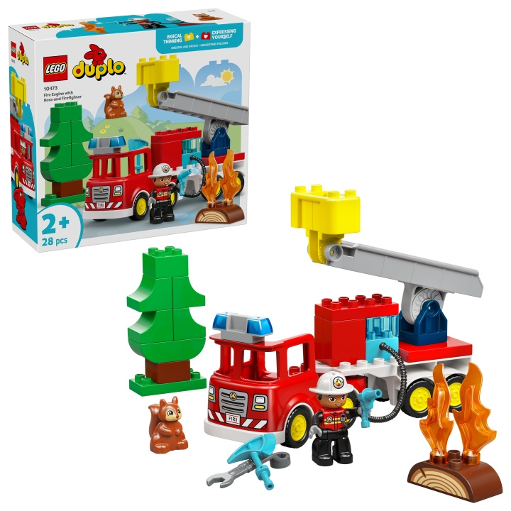 LEGO DUPLO Town – Brannbil med slange og brannmann (10473) i gruppen LEKER, BARN OG BABY / Leker / Byggeleker / Lego hos TP E-commerce Nordic AB (D40827)