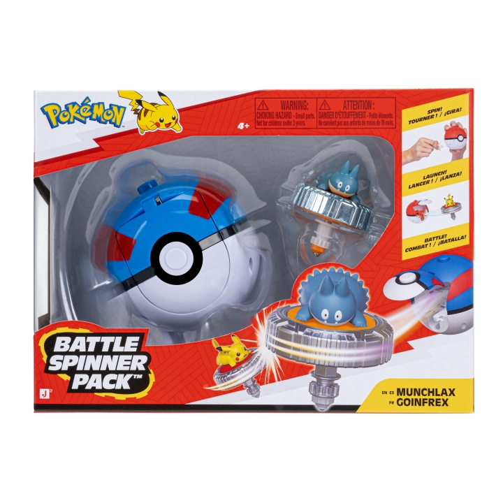Pokémon Battle Spinner Munchlax med Great Ball (PKW4938) i gruppen LEKER, BARN OG BABY / Leker / Figurer, miniatyrer og tilbehør hos TP E-commerce Nordic AB (D40885)