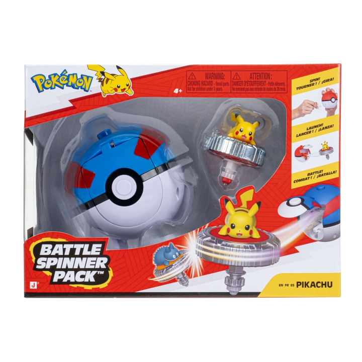 Pokémon Battle Spinner Pikachu med Great Ball (PKW4936) i gruppen LEKER, BARN OG BABY / Leker / Figurer, miniatyrer og tilbehør hos TP E-commerce Nordic AB (D40911)