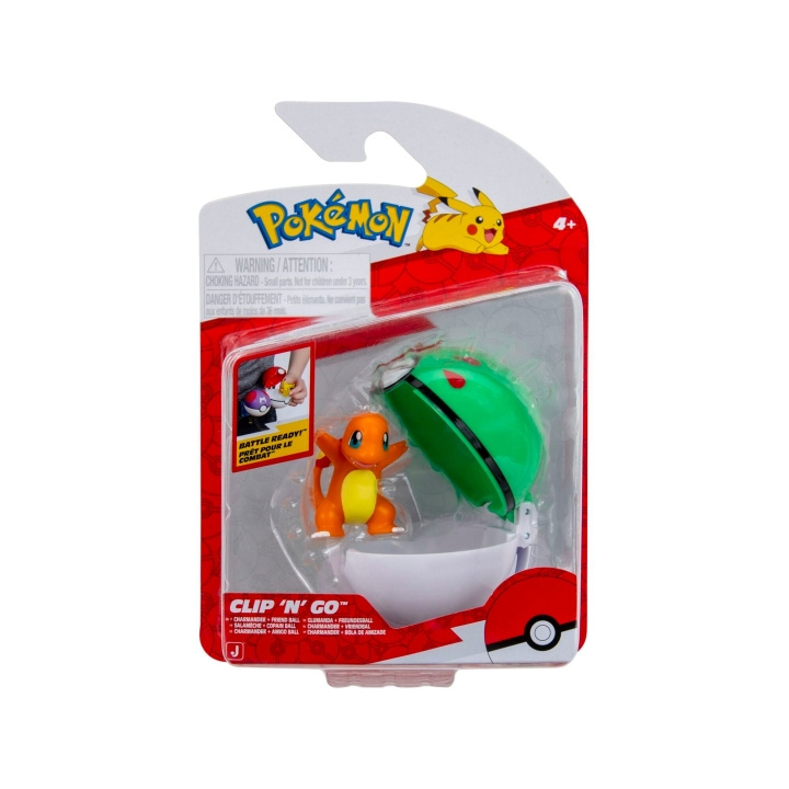 Pokémon Clip N Go Charmander med Friend Ball (PKW4162) i gruppen LEKER, BARN OG BABY / Leker / Figurer, miniatyrer og tilbehør hos TP E-commerce Nordic AB (D40929)