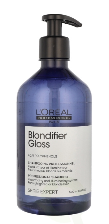 L\'Oreal Serie Expert Blondifier Gloss Shampoo 500 ml i gruppen HELSE OG SKJØNNHET / Hår & styling / Hårpleie / Sjampo hos TP E-commerce Nordic AB (D40989)