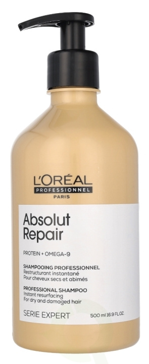 L\'Oreal Serie Expert Absolut Repair Gold Quinoa Shampoo 500 ml i gruppen HELSE OG SKJØNNHET / Hår & styling / Hårpleie / Sjampo hos TP E-commerce Nordic AB (D40993)