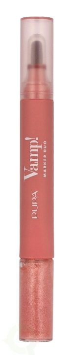 Pupa Milano Pupa Vamp! Marker Duo 4 ml #002 Frozen Rose / lip marker 1,4ml / lip gloss 2,6ml i gruppen HELSE OG SKJØNNHET / Makeup / Lepper / Leppestift hos TP E-commerce Nordic AB (D41083)