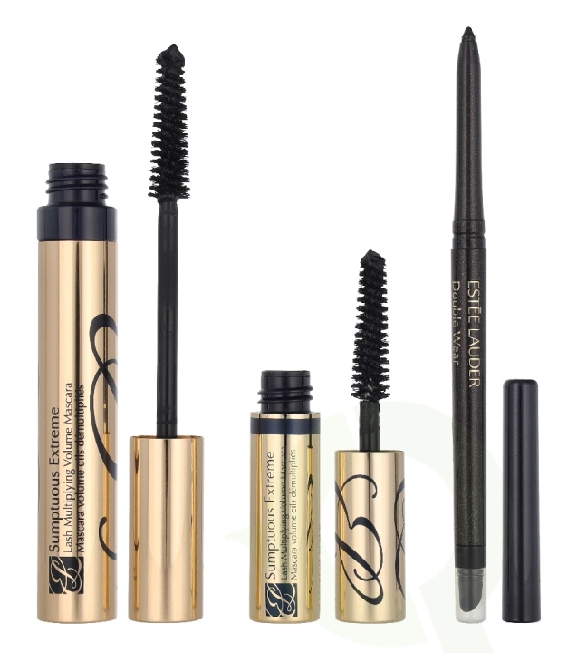 Estee Lauder Sumptuous Extreme Mascara Set 11.15 ml Mascara Black 8ml/Double Wear Infinite Waterproof Eyeliner 0,35gr /Sumptuous Extreme Mascara Super Volumizzante Black 2,8ml i gruppen HELSE OG SKJØNNHET / Makeup / Øyne og øyebryn / Mascara hos TP E-commerce Nordic AB (D41085)