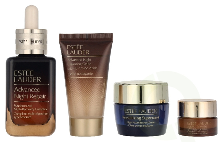 Estee Lauder The Lift + Glow Routine Set 100 ml Advanced Night Repair Serum 50ml /Advanced Night Repair Cleansing Gelée 30ml+ Revitalizing Supreme+ Bounce Night Creme 15ml + Advanced Night Repair Eye Supercharged Gel-Creme 5ml i gruppen HELSE OG SKJØNNHET / Gavesett / Gavesett for henne hos TP E-commerce Nordic AB (D41086)
