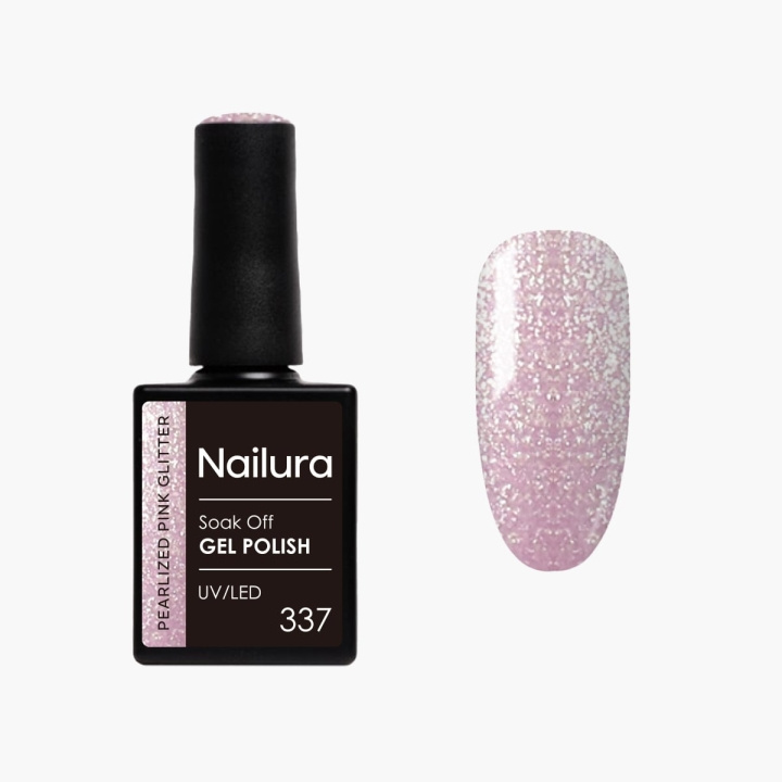 Nailura Gelpolish 337 – Perlemorsrosa glitter – 10 ml i gruppen HELSE OG SKJØNNHET / Manikyr/pedikyr / Neglelakk hos TP E-commerce Nordic AB (D41260)