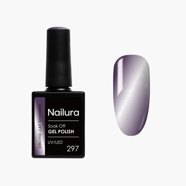 Nailura Orchid Cat Shimmer Gel Polish 297 – Dyp lilla – 10 ml i gruppen HELSE OG SKJØNNHET / Manikyr/pedikyr / Neglelakk hos TP E-commerce Nordic AB (D41292)
