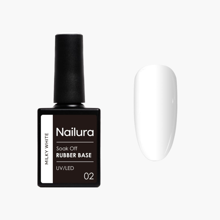 Nailura Rubber Base 2 – Melkehvit – 10 ml i gruppen HELSE OG SKJØNNHET / Manikyr/pedikyr / Neglelakk hos TP E-commerce Nordic AB (D41299)