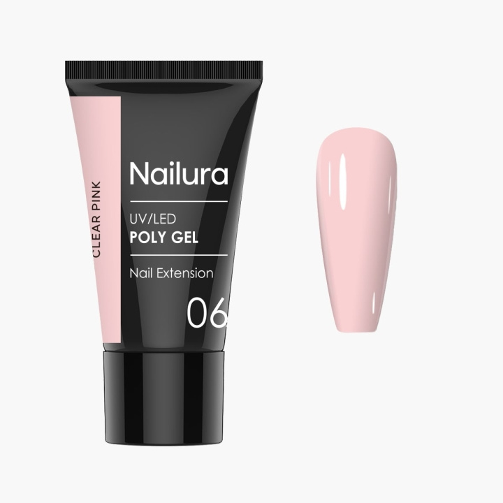 Nailura Poly Gel 6 – Clear Pink – 30 ml i gruppen HELSE OG SKJØNNHET / Manikyr/pedikyr / Neglelakk hos TP E-commerce Nordic AB (D41316)