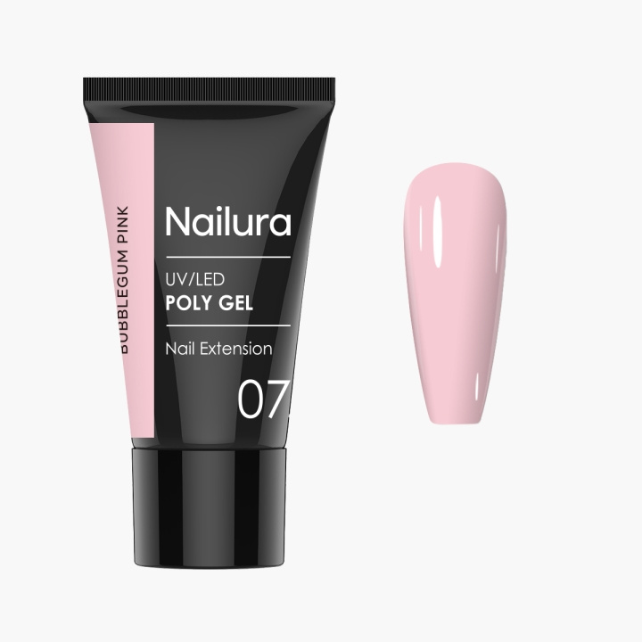 Nailura Poly Gel 7 – Bubblegum Pink – 30 ml i gruppen HELSE OG SKJØNNHET / Manikyr/pedikyr / Neglelakk hos TP E-commerce Nordic AB (D41317)