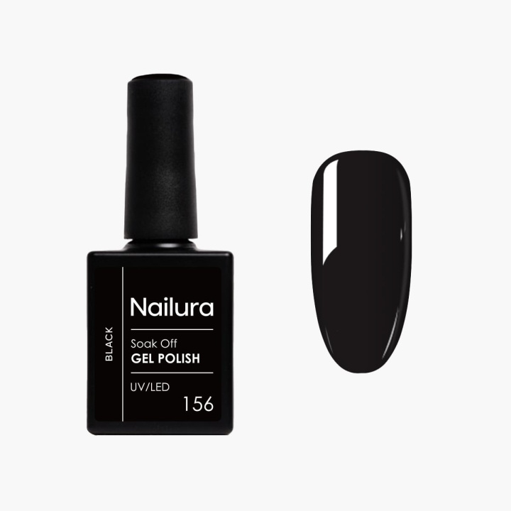 Nailura Gelpolish 156 – Svart – 10 ml i gruppen HELSE OG SKJØNNHET / Manikyr/pedikyr / Neglelakk hos TP E-commerce Nordic AB (D41502)