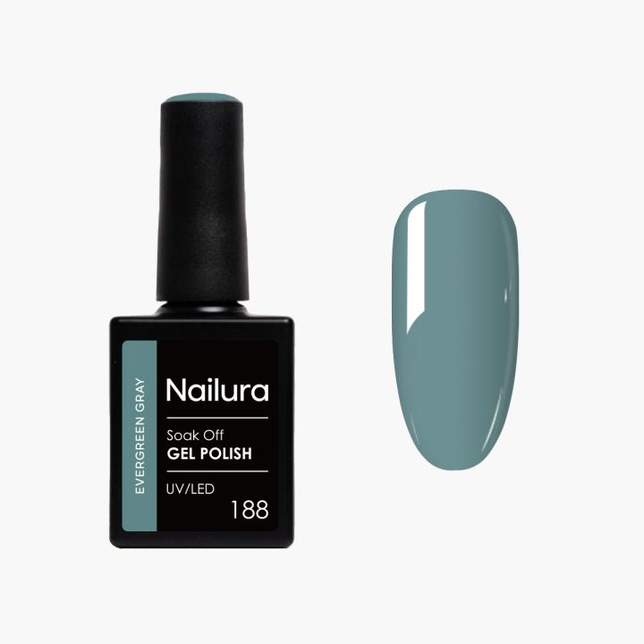 Nailura Gelpolish 188 – Evergreen Gray – 10 ml i gruppen HELSE OG SKJØNNHET / Manikyr/pedikyr / Neglelakk hos TP E-commerce Nordic AB (D41515)