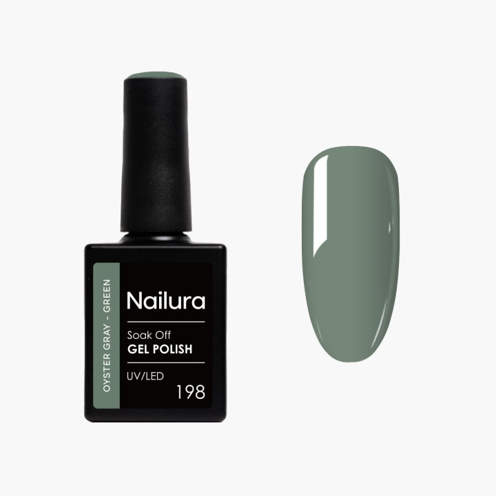 Nailura Gelpolish 198 – Oyster Gray Green – 10 ml i gruppen HELSE OG SKJØNNHET / Manikyr/pedikyr / Neglelakk hos TP E-commerce Nordic AB (D41518)