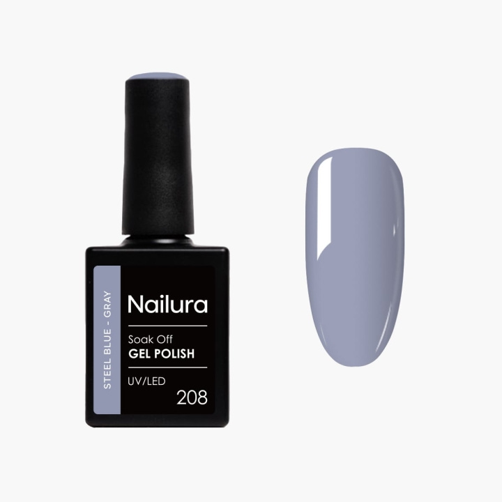 Nailura Gelpolish 208 – Stålblågrå – 10 ml i gruppen HELSE OG SKJØNNHET / Manikyr/pedikyr / Neglelakk hos TP E-commerce Nordic AB (D41519)