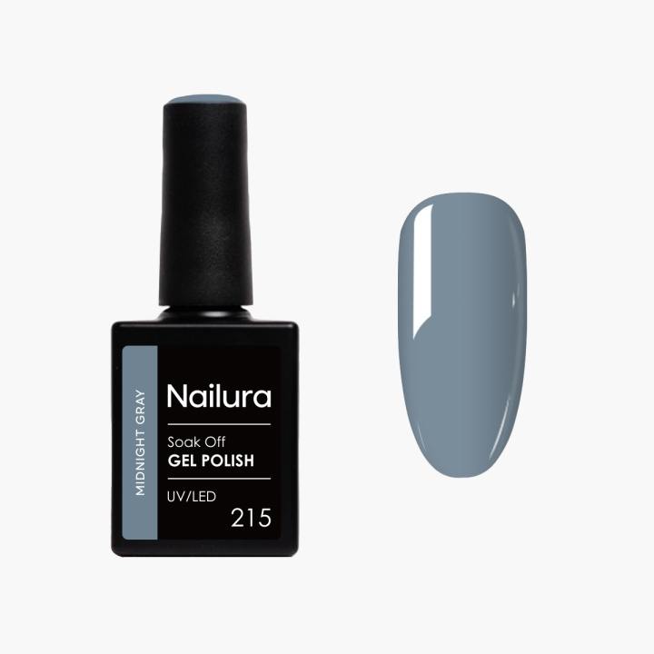 Nailura Gelpolish 215 – Midnight Gray – 10 ml i gruppen HELSE OG SKJØNNHET / Manikyr/pedikyr / Neglelakk hos TP E-commerce Nordic AB (D41521)