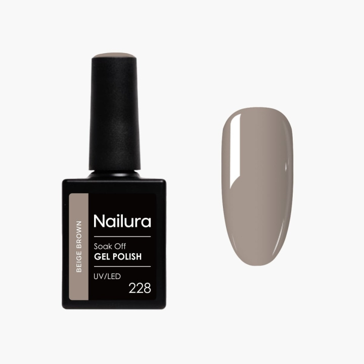 Nailura Gel Polish 228 – Beige Brown – 10 ml i gruppen HELSE OG SKJØNNHET / Manikyr/pedikyr / Neglelakk hos TP E-commerce Nordic AB (D41524)