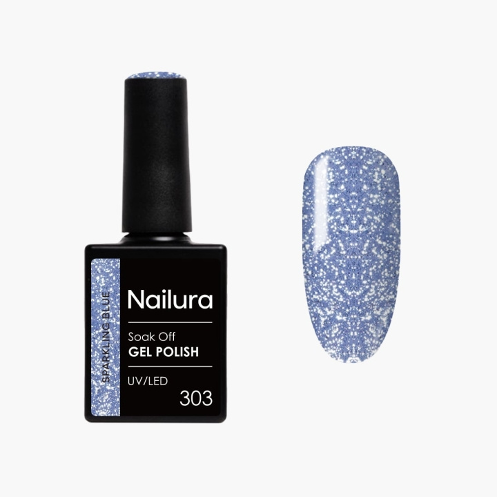 Nailura Gelpolish 303 – Sparkling Blue – 10 ml i gruppen HELSE OG SKJØNNHET / Manikyr/pedikyr / Neglelakk hos TP E-commerce Nordic AB (D41554)