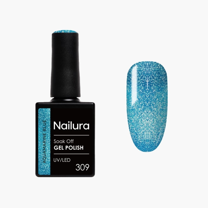 Nailura Gelpolish 309 – Akvamarinblå – 10 ml i gruppen HELSE OG SKJØNNHET / Manikyr/pedikyr / Neglelakk hos TP E-commerce Nordic AB (D41559)