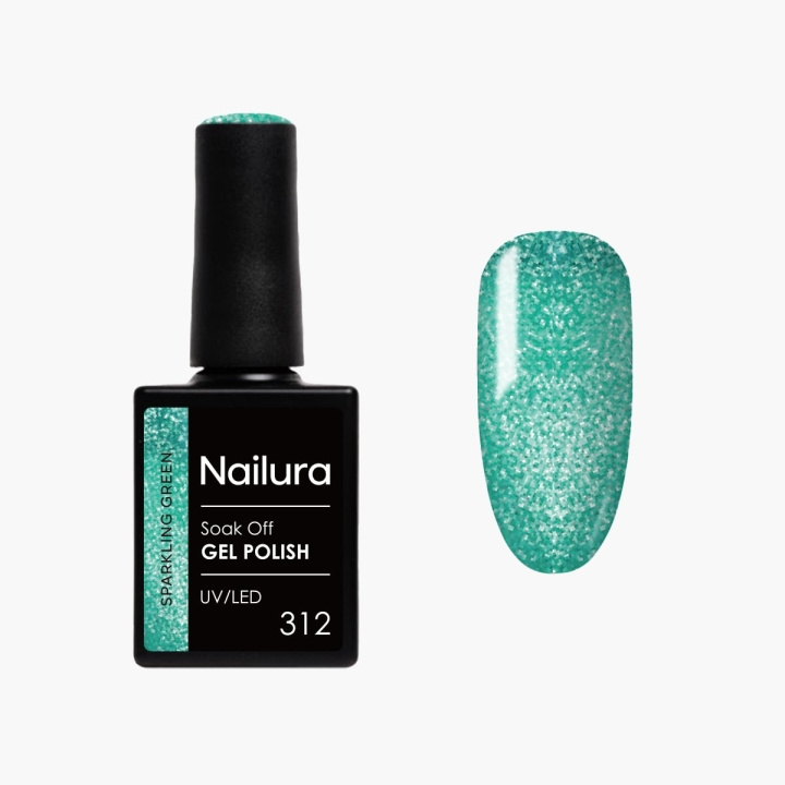 Nailura Gelpolish 312 – Sparkling Green – 10 ml i gruppen HELSE OG SKJØNNHET / Manikyr/pedikyr / Neglelakk hos TP E-commerce Nordic AB (D41561)