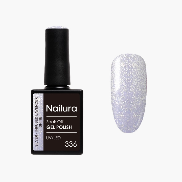 Nailura Gelpolish 336 – Silver Infused Lavender Shine – 10 ml i gruppen HELSE OG SKJØNNHET / Manikyr/pedikyr / Neglelakk hos TP E-commerce Nordic AB (D41574)