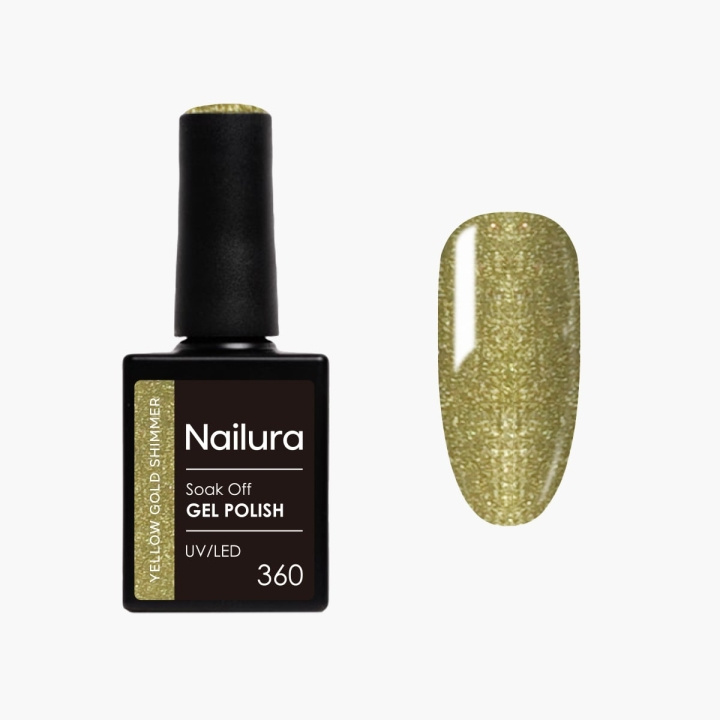 Nailura Gel Polish 360 – Yellow Gold Shimmer – 10 ml i gruppen HELSE OG SKJØNNHET / Manikyr/pedikyr / Neglelakk hos TP E-commerce Nordic AB (D41592)
