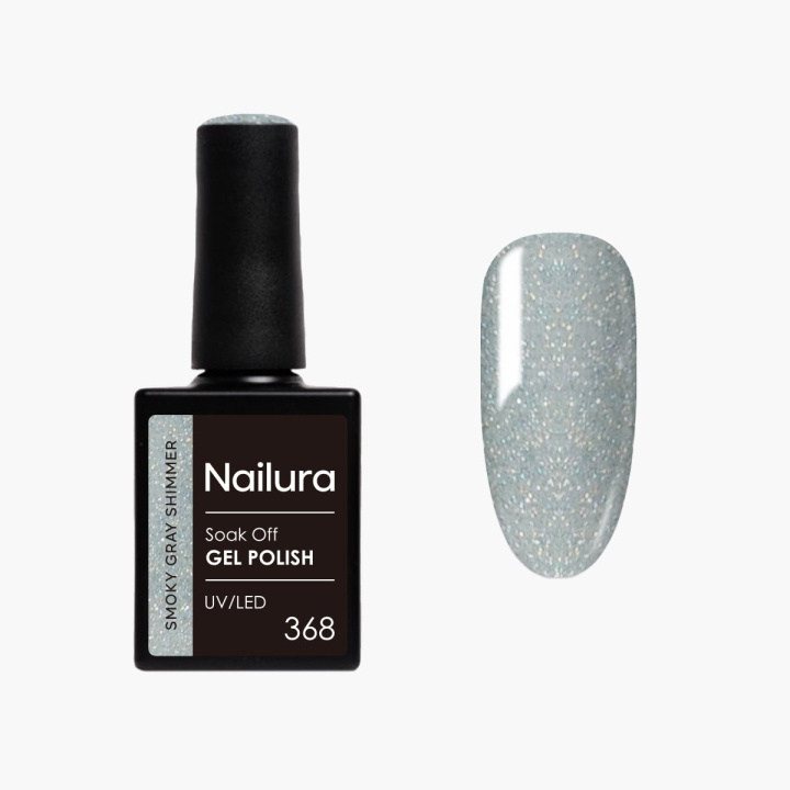 Nailura Gel Polish 368 – Smoky Gray Shimmer – 10 ml i gruppen HELSE OG SKJØNNHET / Manikyr/pedikyr / Neglelakk hos TP E-commerce Nordic AB (D41595)