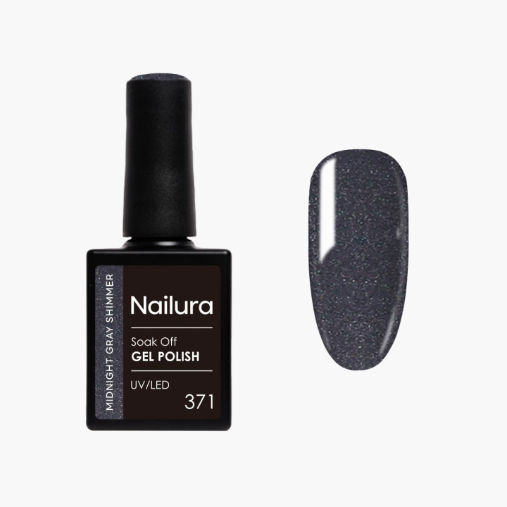 Nailura Gelpolish 371 – Midnight Gray Shimmer – 10 ml i gruppen HELSE OG SKJØNNHET / Manikyr/pedikyr / Neglelakk hos TP E-commerce Nordic AB (D41597)