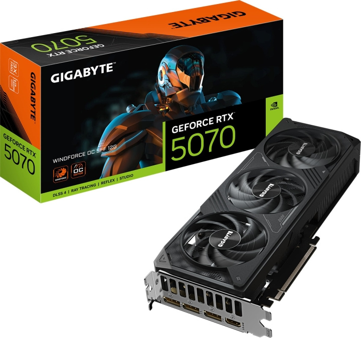 Gigabyte GeForce RTX 5070 WINDFORCE OC SFF 12 GB grafikkort i gruppen Datautstyr / PC-Komponenter / Skjermkort hos TP E-commerce Nordic AB (D41839)