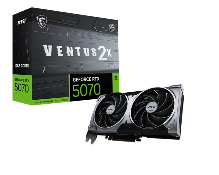 MSI GeForce RTX 5070 12G VENTUS 2X OC-grafikkort i gruppen Datautstyr / PC-Komponenter / Skjermkort hos TP E-commerce Nordic AB (D41841)