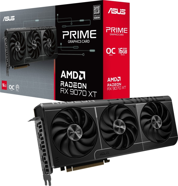 ASUS Prime Radeon RX 9070 XT OC Edition 16 GB grafikkort i gruppen Datautstyr / PC-Komponenter / Skjermkort hos TP E-commerce Nordic AB (D41842)