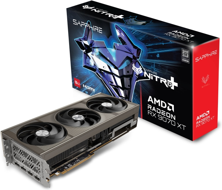 Sapphire Technologies Sapphire NITRO+ AMD Radeon RX 9070 XT OC-grafikkort i gruppen Datautstyr / PC-Komponenter / Skjermkort hos TP E-commerce Nordic AB (D41843)