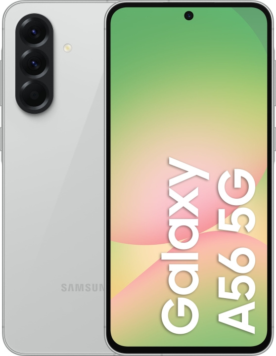 Samsung Galaxy A56 5G-telefon, 128/8 GB, lysegrå i gruppen SMARTTELEFON & NETTBRETT / Mobiltelefoner & smartphones hos TP E-commerce Nordic AB (D41857)