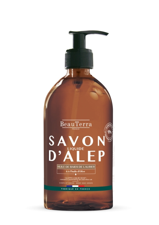 BeauTerra Aleppo flytende såpe, uten parfyme, 500 ml i gruppen HELSE OG SKJØNNHET / Hudpleie / Kroppspleie / Duftsåpe hos TP E-commerce Nordic AB (D42180)