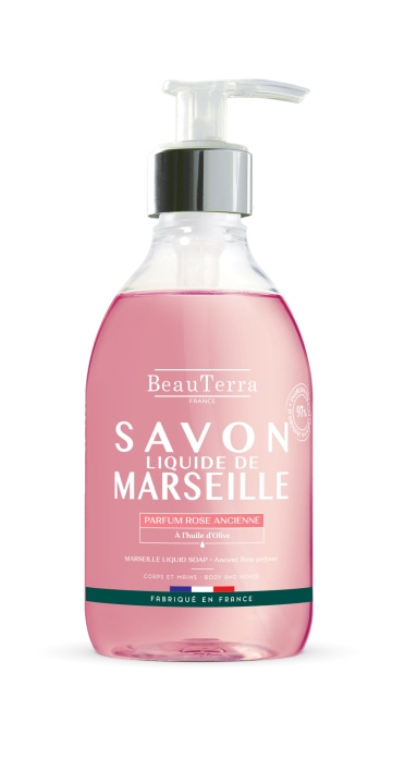 BeauTerra Marseille flytende såpe – Rose Ancienne – 300 ml i gruppen HELSE OG SKJØNNHET / Hudpleie / Kroppspleie / Duftsåpe hos TP E-commerce Nordic AB (D42369)