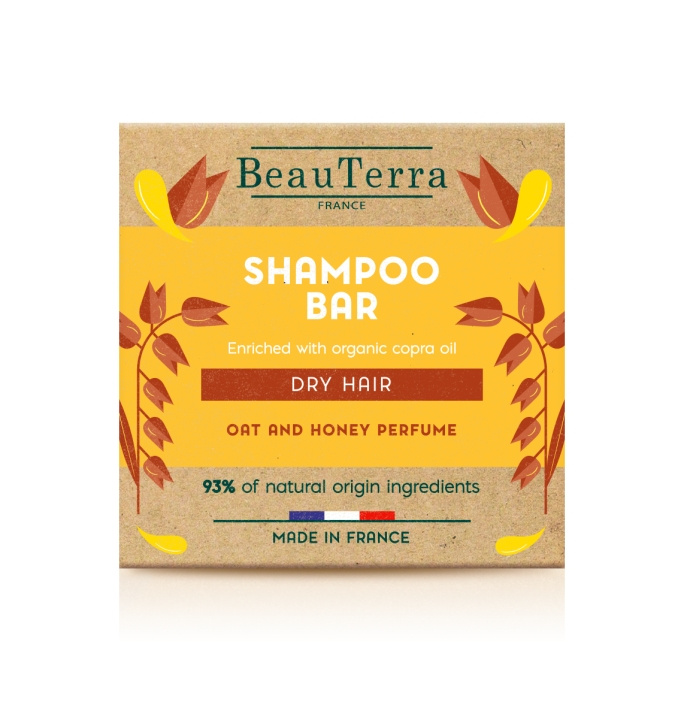 BeauTerra Shampoobar – Tørt og skadet hår – 75 g i gruppen HELSE OG SKJØNNHET / Hår & styling / Hårpleie / Sjampo hos TP E-commerce Nordic AB (D42375)
