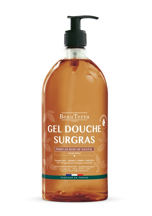BeauTerra Ultra Rich Shower Gel – Sandeltre – 1 l i gruppen HELSE OG SKJØNNHET / Hudpleie / Kroppspleie / Bad- og dusjkrem hos TP E-commerce Nordic AB (D42379)