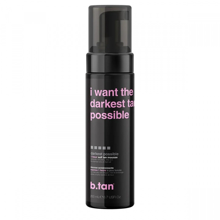 b.tan I Want The Darkest Tan Possible Selvbruningsmousse 200 ml i gruppen HELSE OG SKJØNNHET / Hudpleie / Soling / Brun uten sol hos TP E-commerce Nordic AB (D42486)