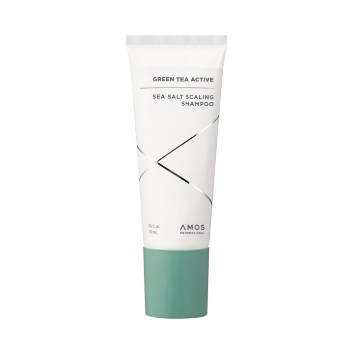 Amos Professional Green Tea Active Sea Salt Scaling Shampoo – Grønn – 150 ml i gruppen HELSE OG SKJØNNHET / Hår & styling / Hårpleie / Sjampo hos TP E-commerce Nordic AB (D42494)
