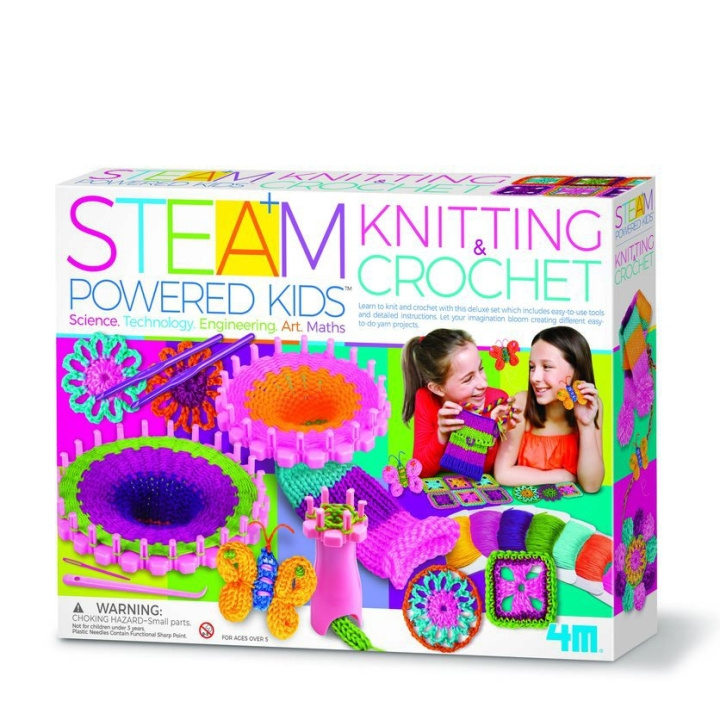 4M STEAM POWERED KIDS: Strikking og hekling – (4M -05539) i gruppen LEKER, BARN OG BABY / Leker / Håndtverk hos TP E-commerce Nordic AB (D42613)
