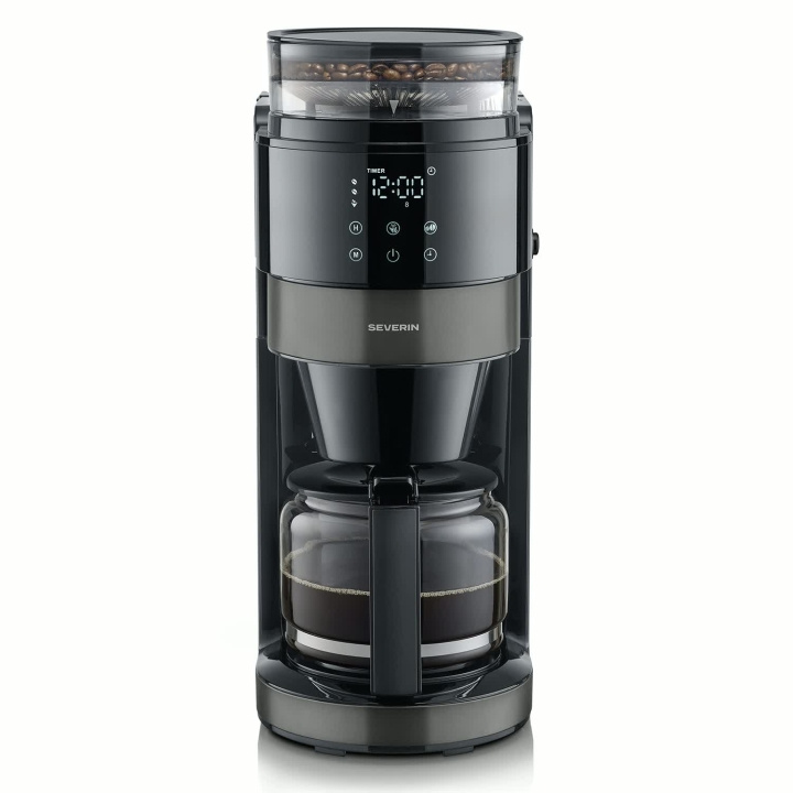 Severin Kaffebryggare med kvarn Dark Inox KA 4830 i gruppen HJEM, HUS OG HAGE / Husholdningsapparater / Kaffe og espresso / Kaffetraktere hos TP E-commerce Nordic AB (D42740)