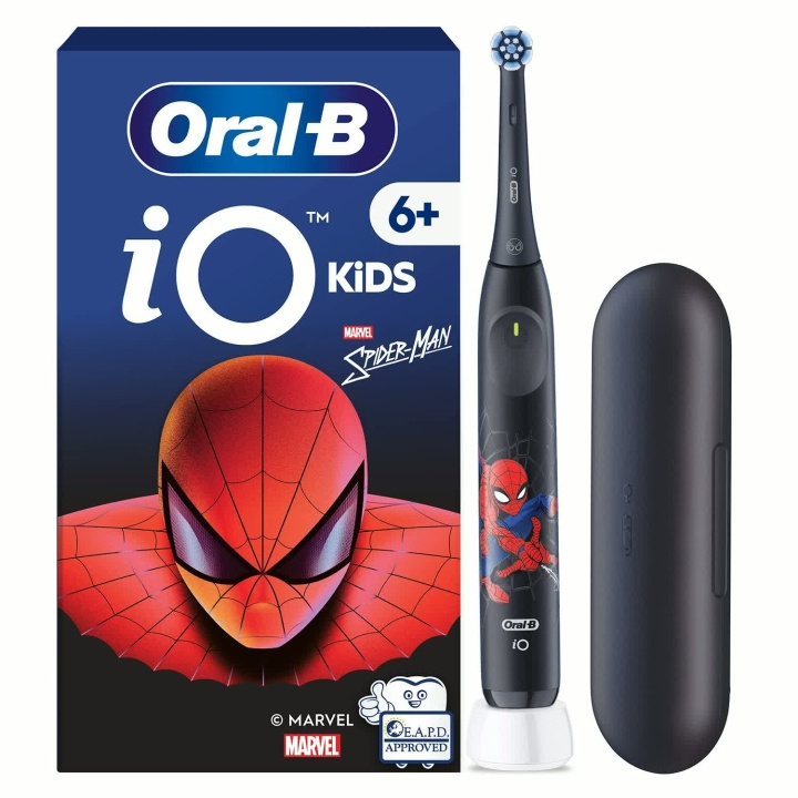 Oral B Eltandborste iO2 Kids 6+ Spiderman + resefordral i gruppen HELSE OG SKJØNNHET / Munnpleie / Elektriske tannbørster hos TP E-commerce Nordic AB (D42830)