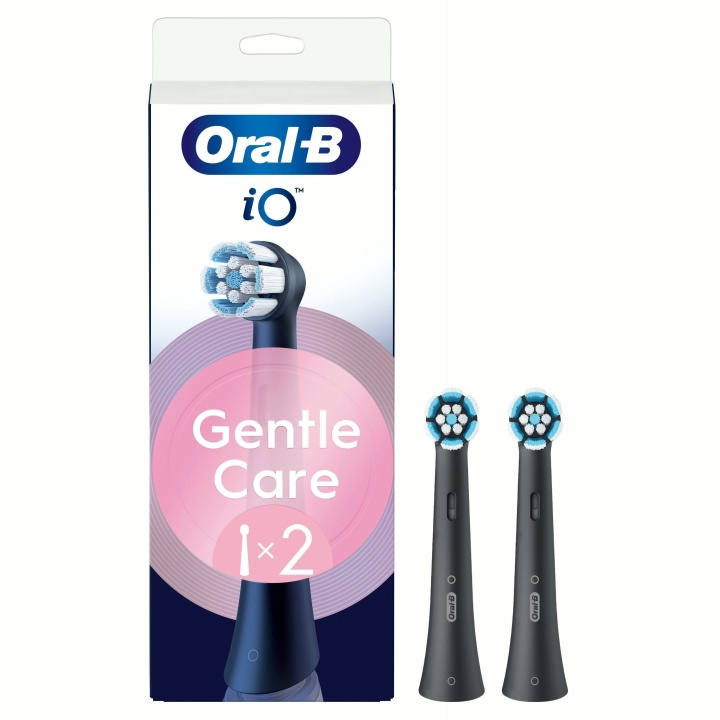 Oral B Borsthuvud iO Gentle Care Black 2st i gruppen HELSE OG SKJØNNHET / Munnpleie / Elektriske tannbørster tilbehør hos TP E-commerce Nordic AB (D42833)