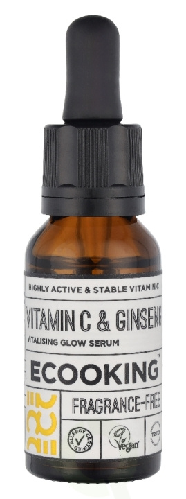 Ecooking Vitamin C & Ginseng Vitalising Glow Serum 20 ml i gruppen HELSE OG SKJØNNHET / Hudpleie / Ansikt / Hudserum hos TP E-commerce Nordic AB (D42965)