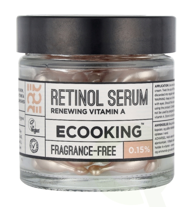Ecooking Retinol Serum Renewing Vitamin A 20 ml 60 Capsules Fragrance Free i gruppen HELSE OG SKJØNNHET / Hudpleie / Ansikt / Hudserum hos TP E-commerce Nordic AB (D42971)