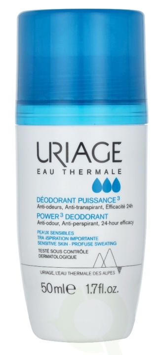 Uriage Deodorant Power3 Anti-transpirant 24h 50 ml i gruppen HELSE OG SKJØNNHET / Duft og parfyme / Deodorant / Deo for han hos TP E-commerce Nordic AB (D43003)
